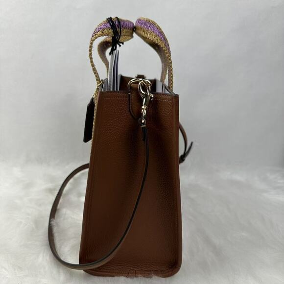 Coach Smith Tote Bag Crossbody In Leather/Gold/Redwood Multi CBG90 NWT - Picture 4 of 13